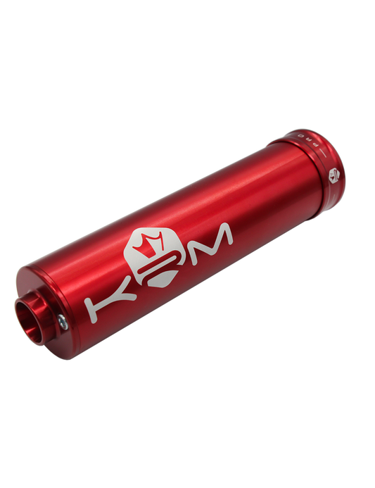 Aluminium Ljuddämpare 70–90cc – KRM Pro Ride I Helfärgat