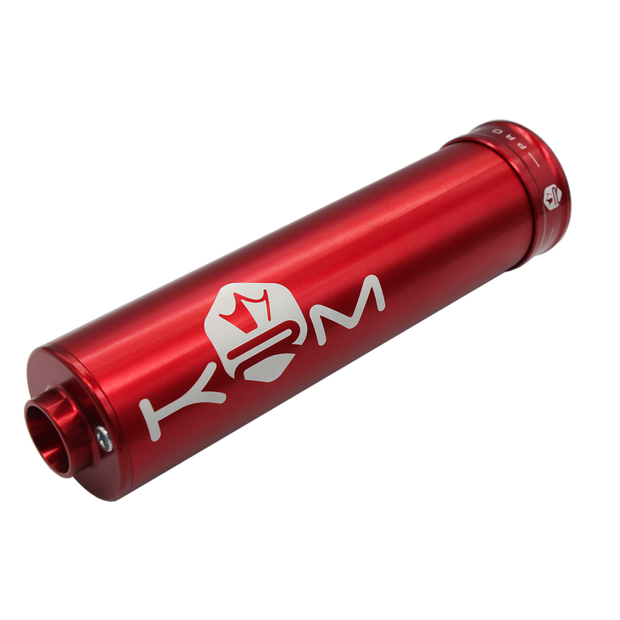 Aluminium Ljuddämpare 90–110cc – KRM Pro Ride I Helfärgat