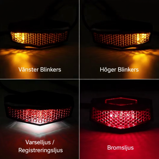 Baklyse med blinkers