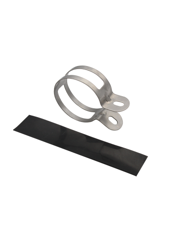 Ø60 mm Ljuddämparklämma med Skyddskåpa – KRM Pro Ride | Rostfritt Stål